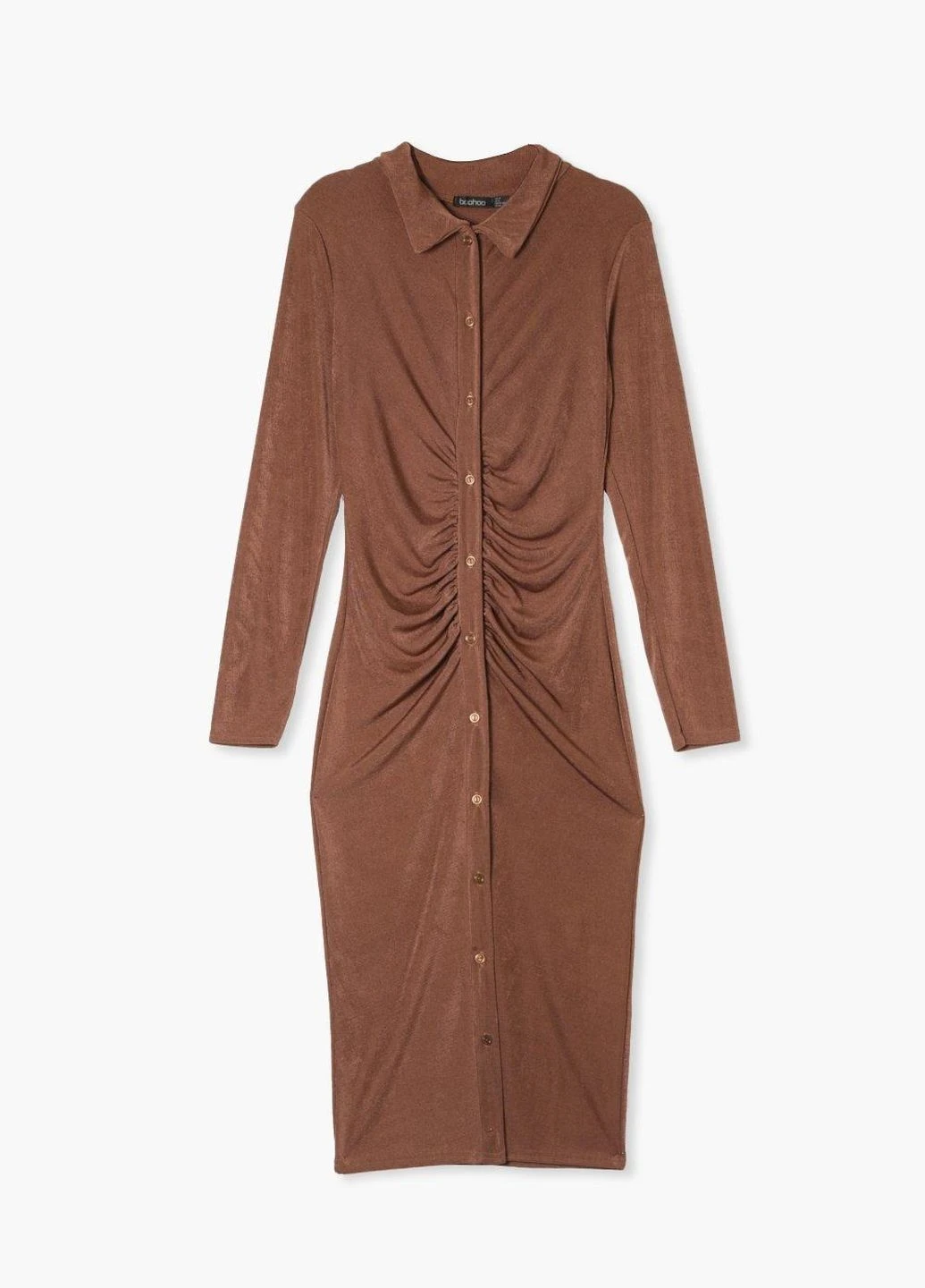 Коричневое платье Boohoo