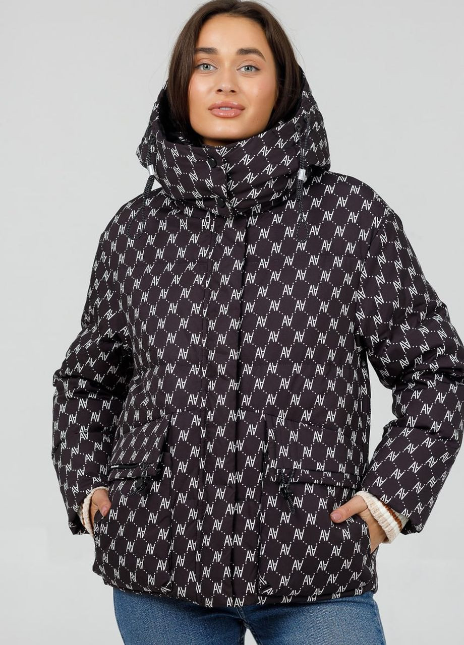 Черная демисезонная куртка-пуховик автоледи duvetti Lora