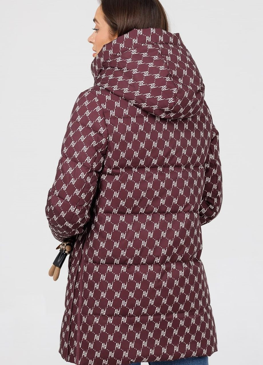 Бордовая демисезонная пуховик-парка молодежная duvetti Lora