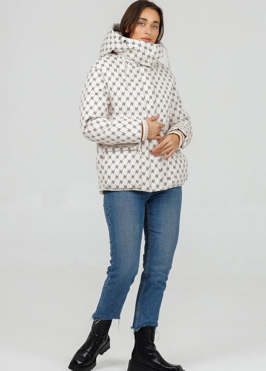 Бежевая демисезонная куртка-пуховик автоледи duvetti Lora