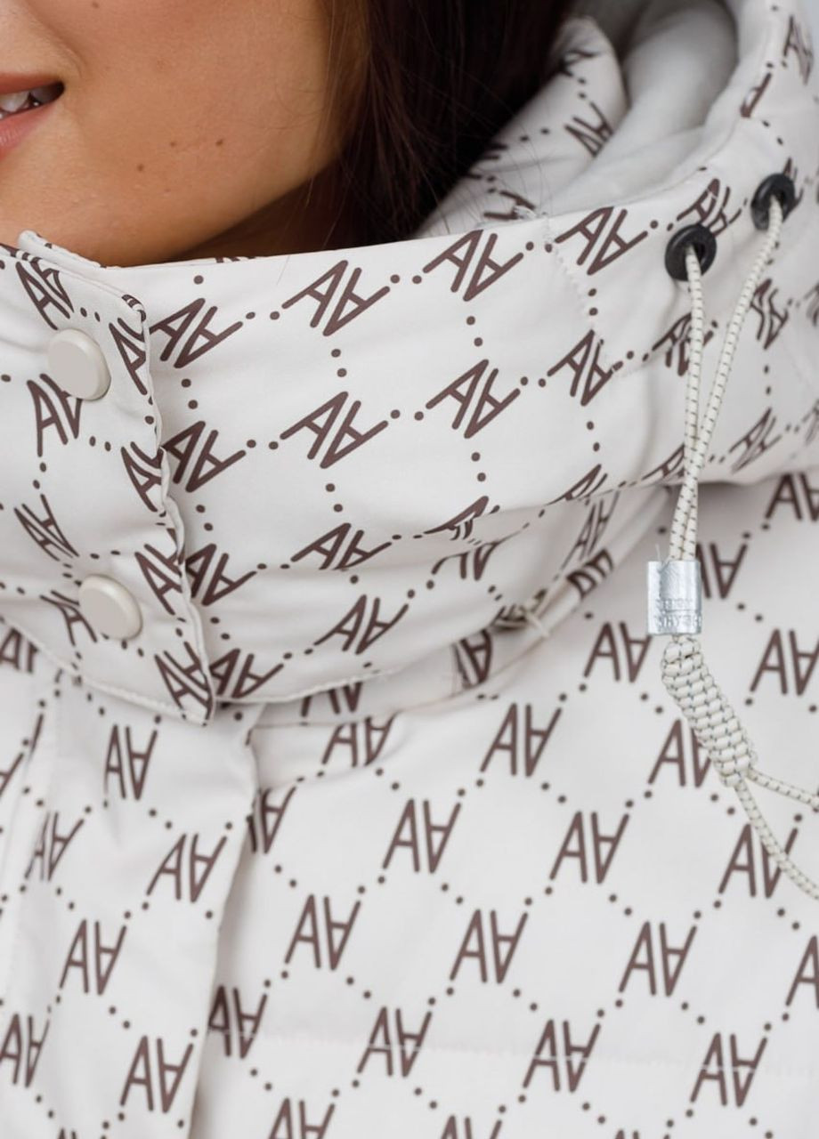 Бежевая демисезонная куртка-пуховик автоледи duvetti Lora