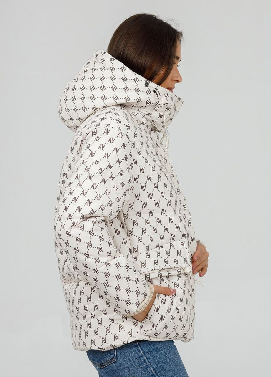 Бежевая демисезонная куртка-пуховик автоледи duvetti Lora