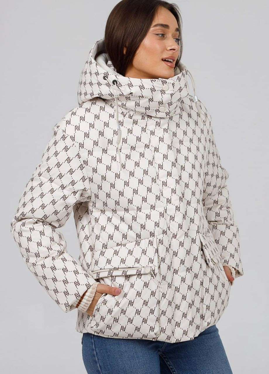 Бежевая демисезонная куртка-пуховик автоледи duvetti Lora