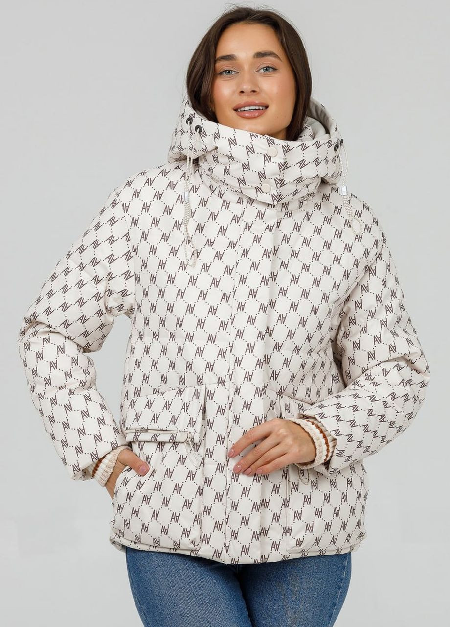 Бежевая демисезонная куртка-пуховик автоледи duvetti Lora