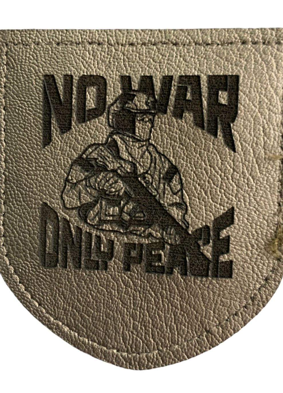 Шеврони Щиток "No war only peace" з вишивкою шкіряний 4PROFI (260062325)