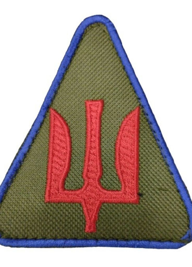 Шеврони "Тризуб Повітряні сили парадні ЗСУ" з вишивкою червоний-хакі 4PROFI (260062423)