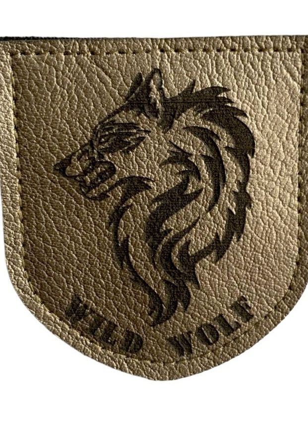 Шевроны Щиток "WILD WOLF сірий металлік" с вышивкой кожаный 4PROFI (260062331)