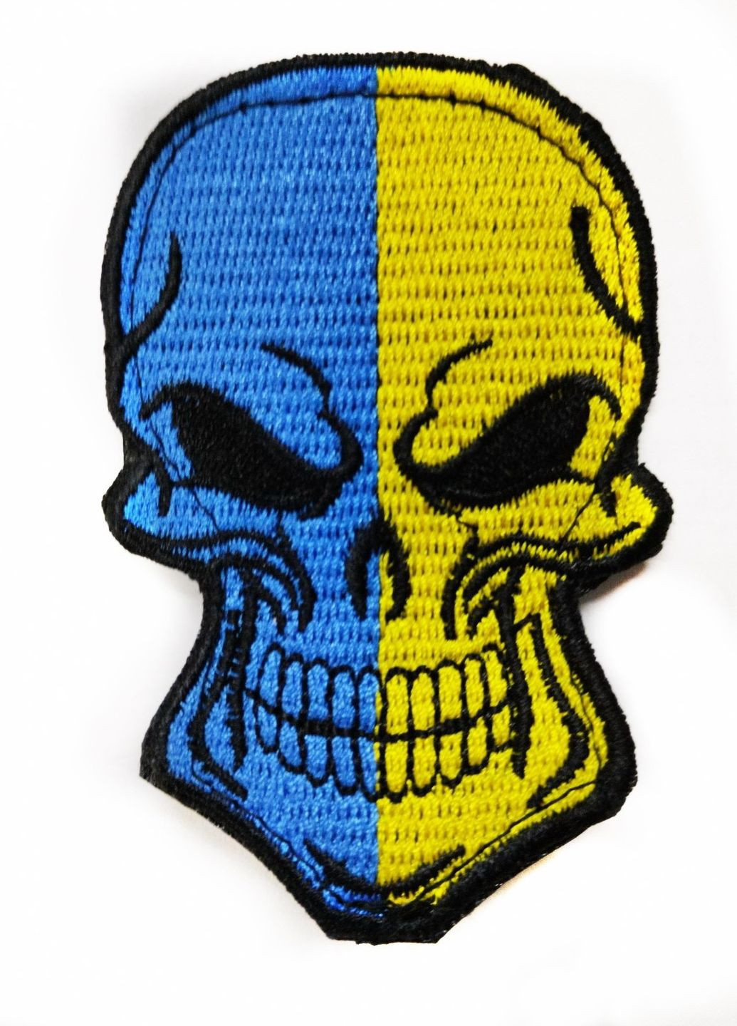 Шевроны "Череп" с вышивкой Желто-голубой 4PROFI (260062439)
