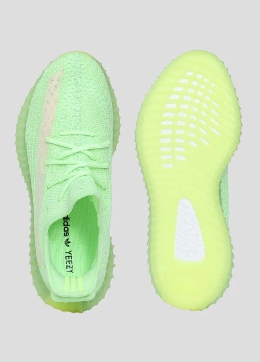 Зеленые демисезонные boost glow люкс копія 1:1 Adidas Yeezy 350 V2