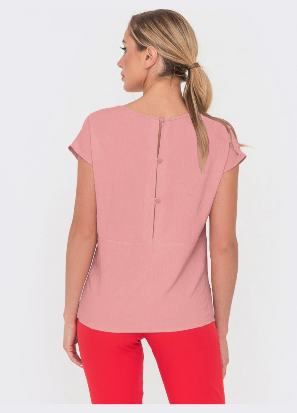 Розовая летняя блузка розового цвета Dressa