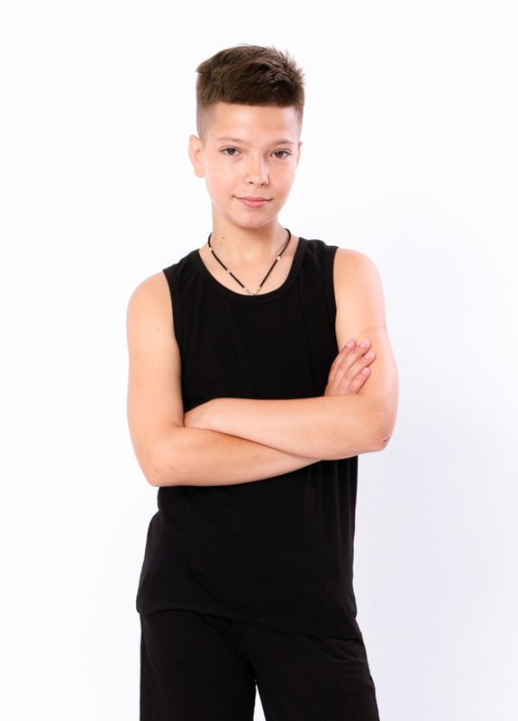 Черная летняя борцовка для хлопчика (підліткова) чорний носи своє (6383-036-v0) Носи своє