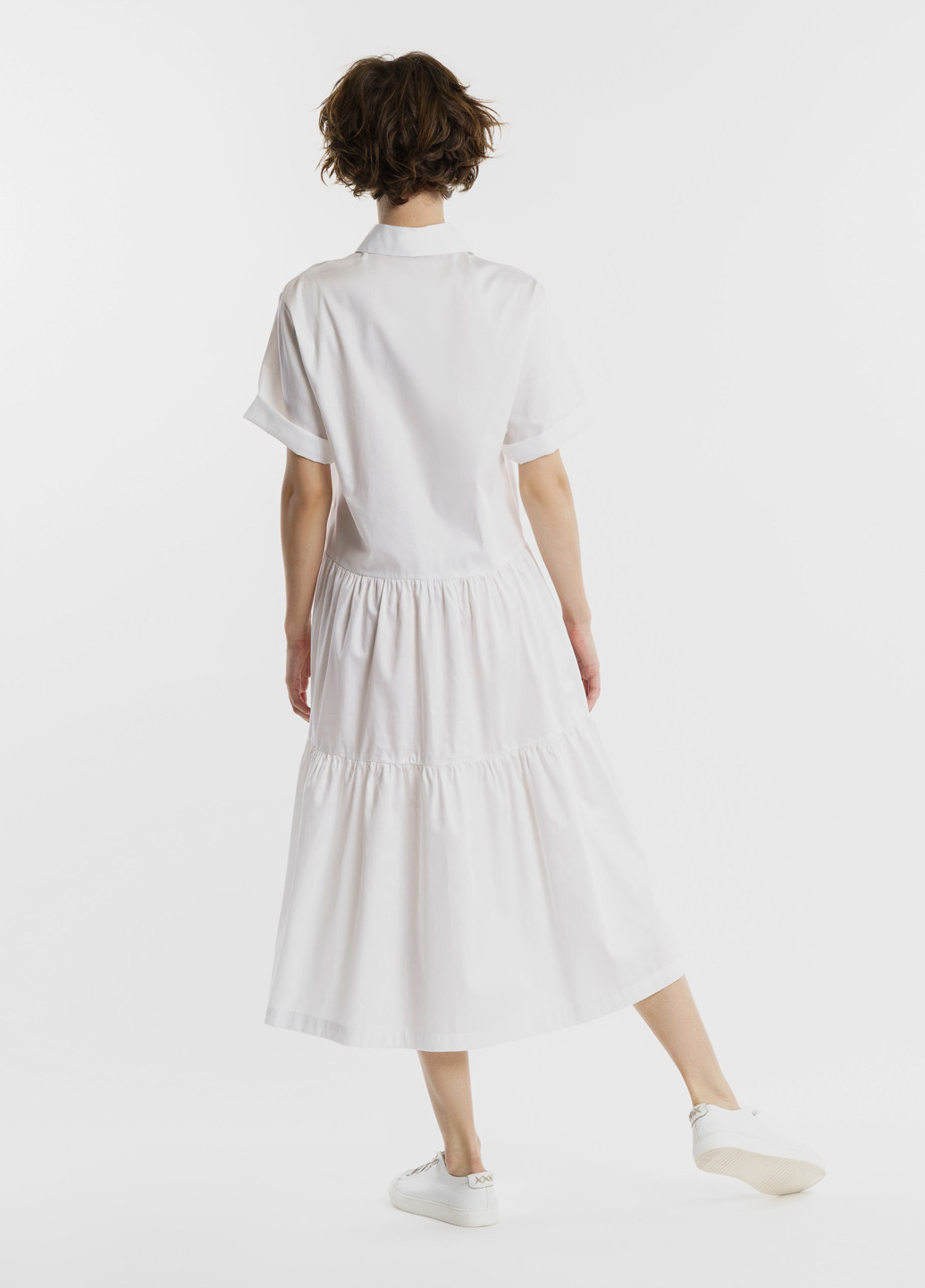 Белое кэжуал платье Arber однотонное