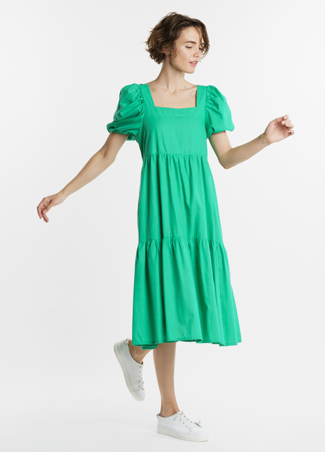 Зелена кежуал сукня Arber однотонна