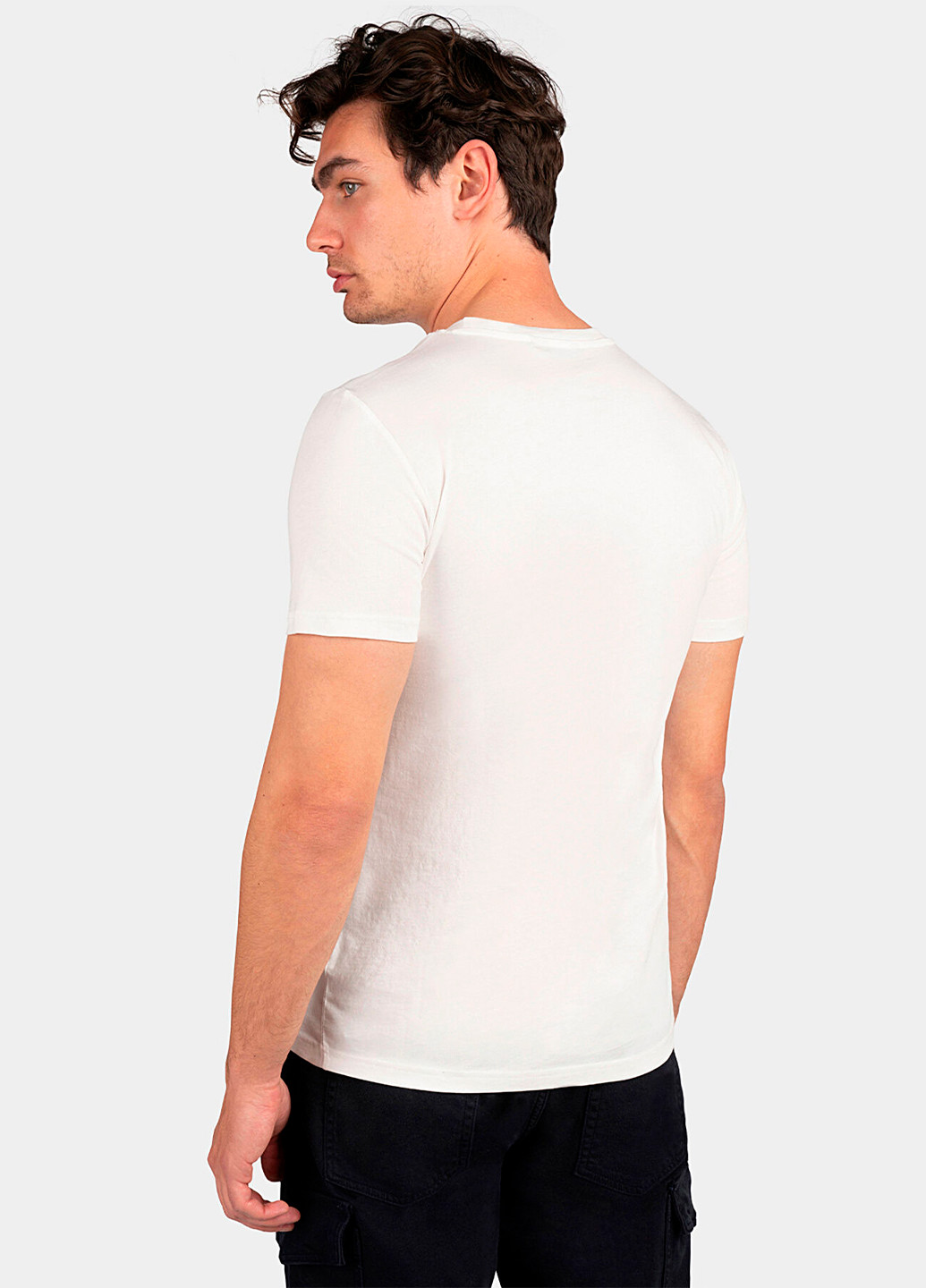 Біла чоловіча біла футболка з коротким рукавом Antony Morato