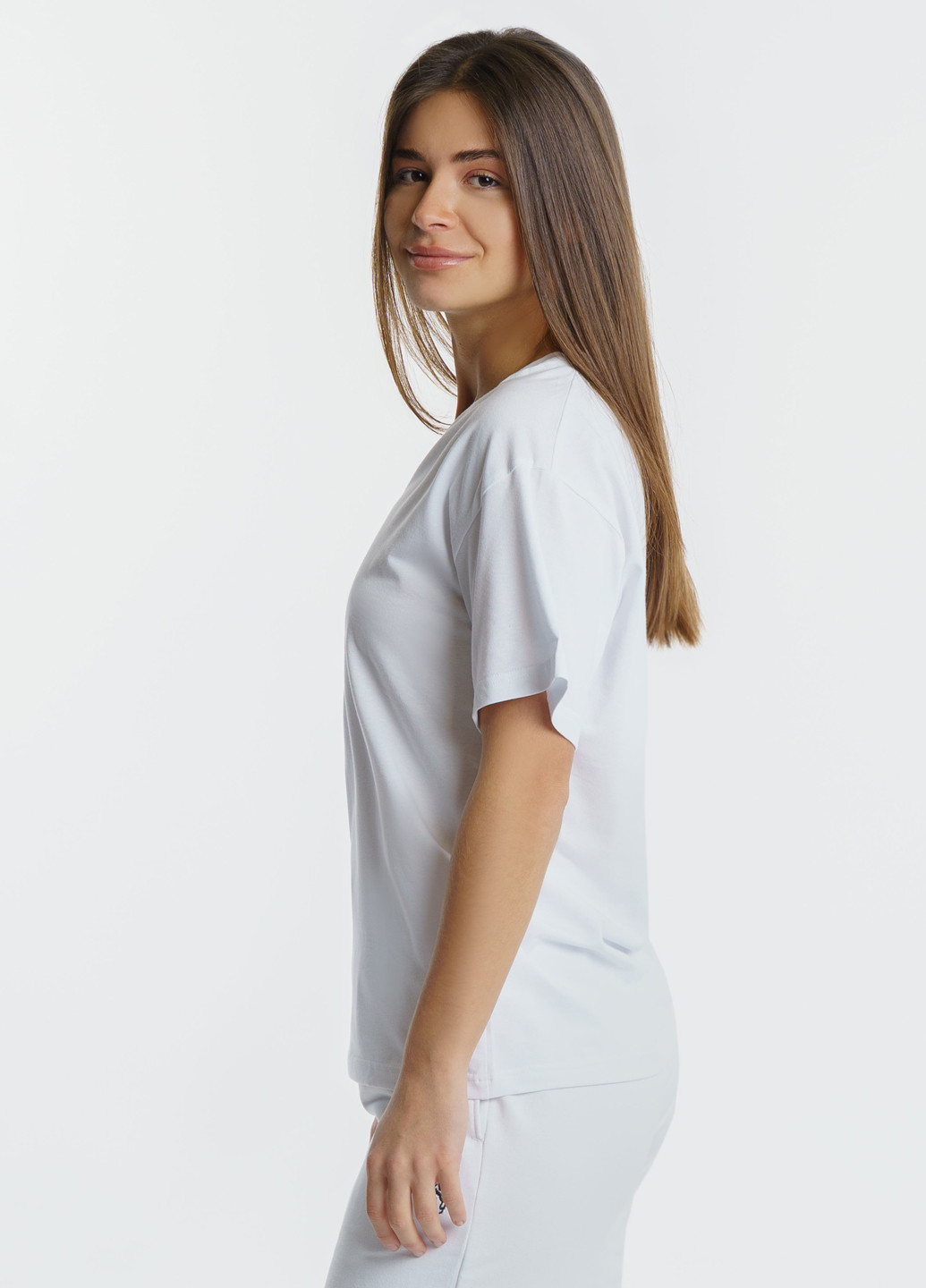 Белая летняя футболка женская Arber T-shirt W v-neck