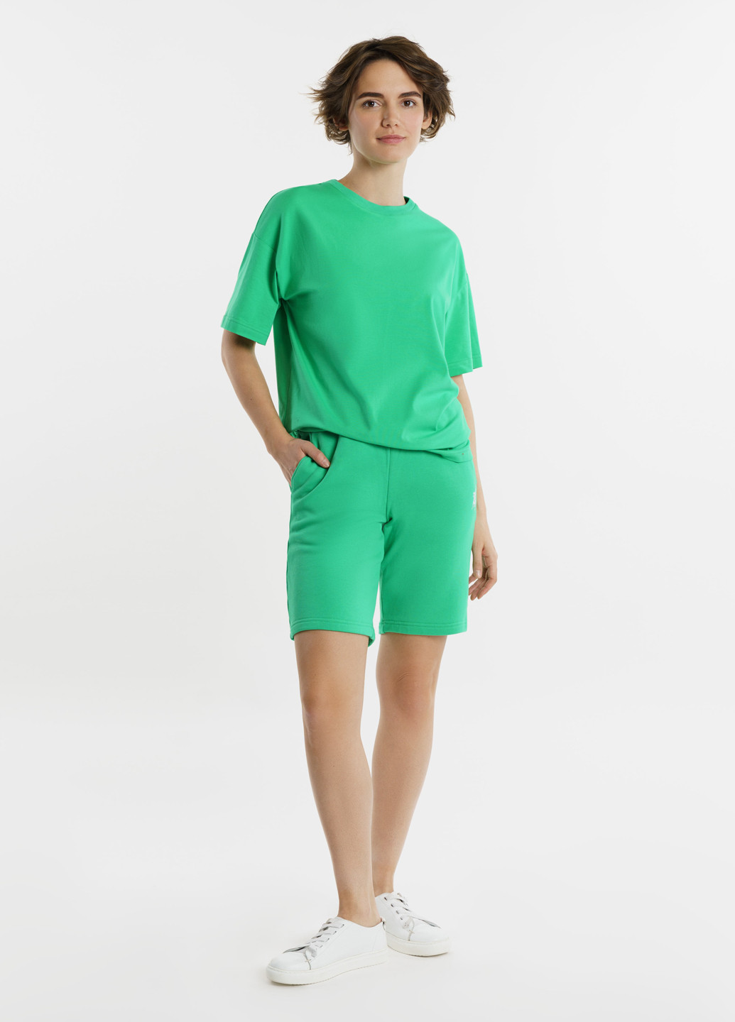 Зелена літня футболка жіноча Arber T-shirt W1