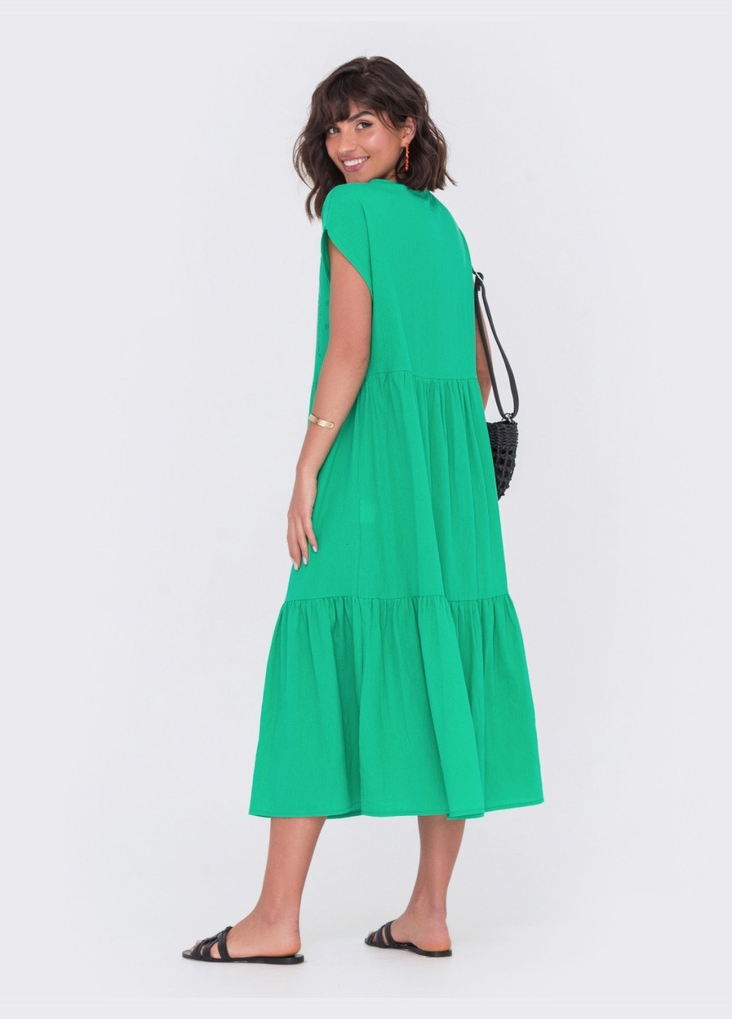 Зелена сукня зеленого кольору а-силуету Dressa