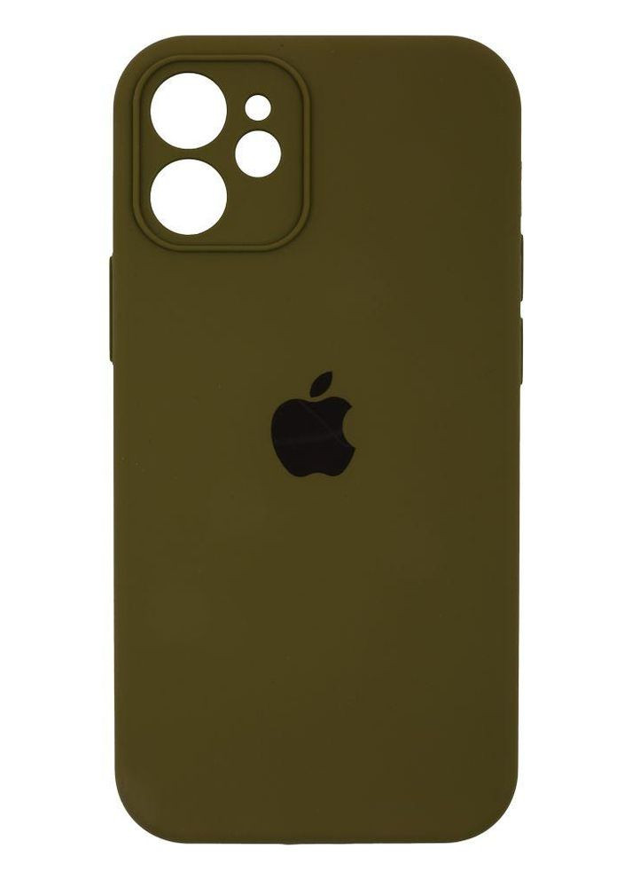 Силиконовый чехол Silicone Case Закрытая Камера для iPhone 12 Mini Army Green Epic (260026906)