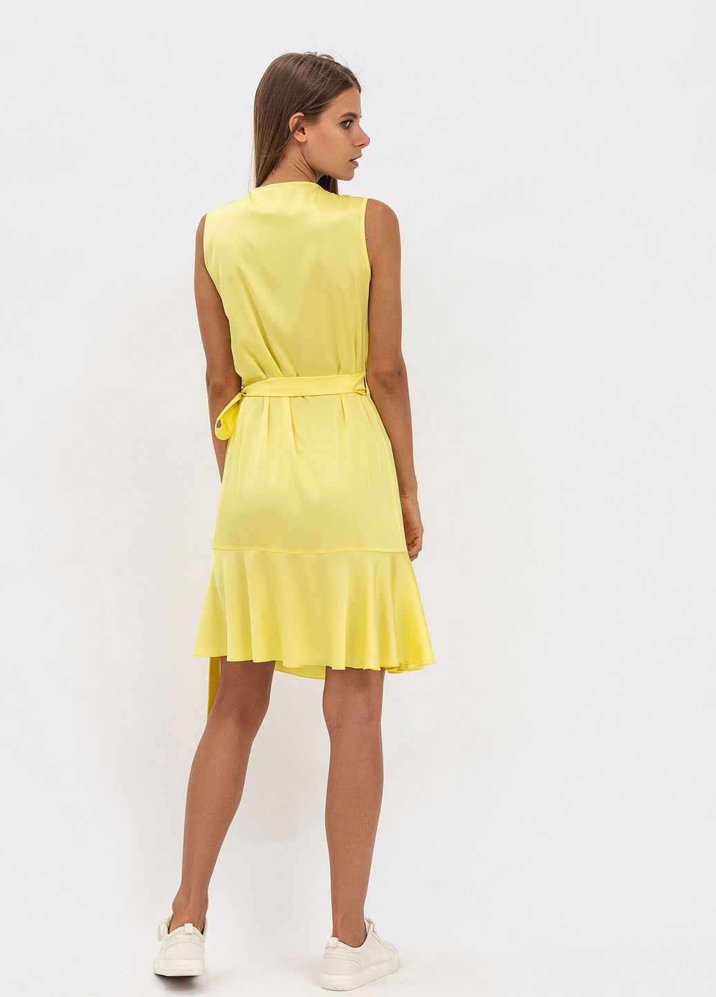 Желтое деловое платье Lesia однотонное