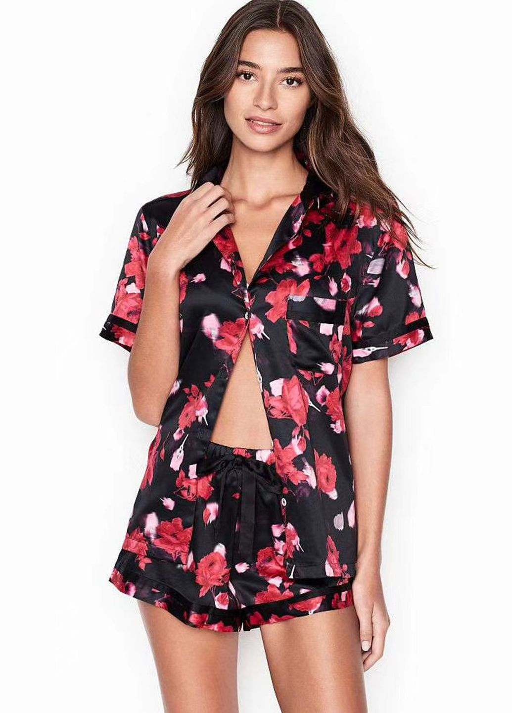 Комбинированная всесезон пижама 28363 темно-красный Victoria's Secret