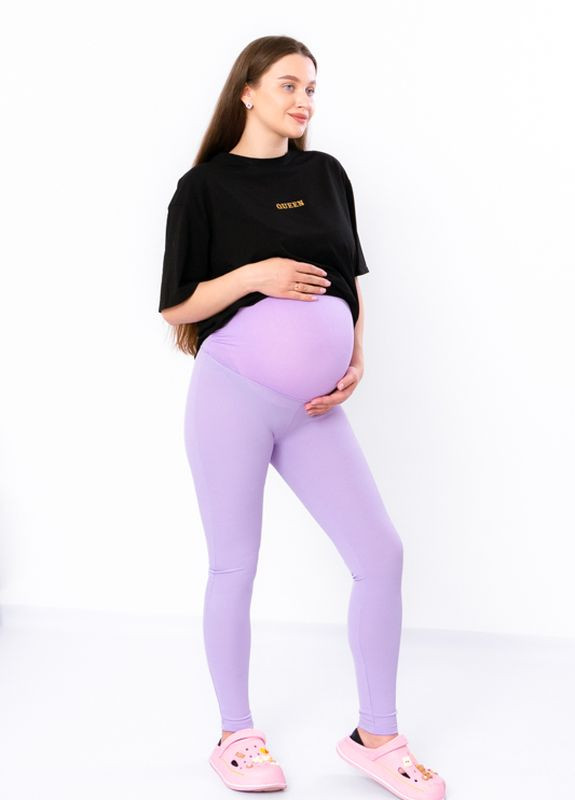 Фиолетовые демисезонные лосини для вагітних фіолетовий (15055-v3) No Brand