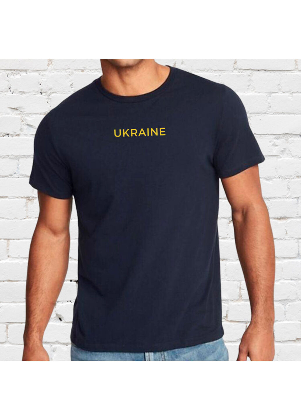 Чорна футболка з вишивкою ukraine чоловіча чорний s No Brand