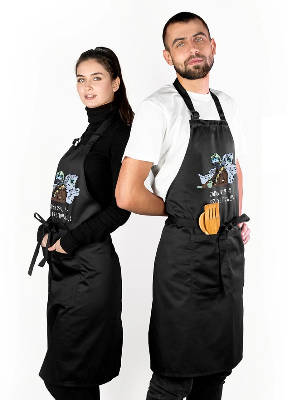 Фартух довгий з кишенею Привид Києва (35486-3770) MobiPrint (260042741)