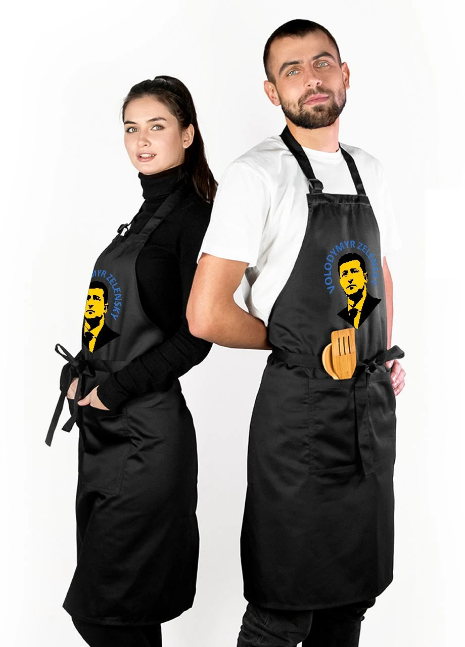 Фартух довгий з кишенею Володимир Зеленський (35486-3680) MobiPrint (260042589)