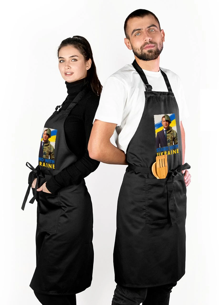 Фартух довгий з кишенею Підтримую Україну (35486-3679) MobiPrint (260042746)