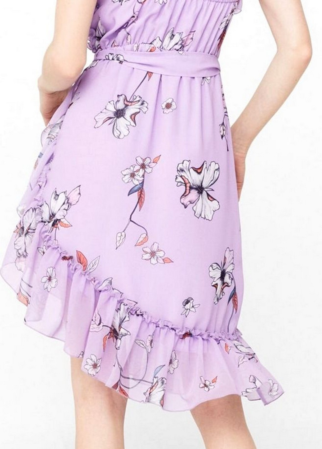 Фиолетовое кэжуал платье Mango однотонное