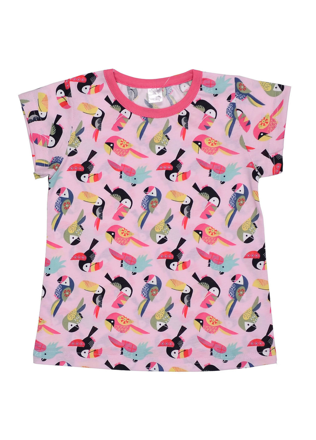 Розовая летняя футболка для девочки Татошка