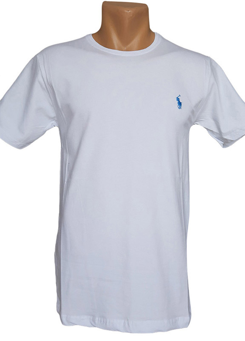 Белая белая однотонная футболка с коротким рукавом Sport Line