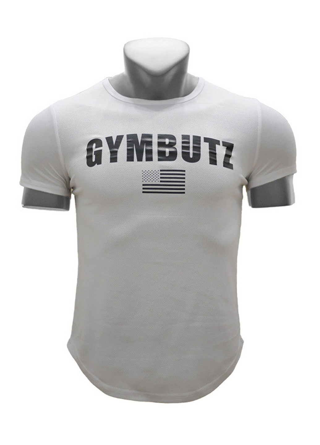 Белая белая мужская футболка с коротким рукавом BUTZ
