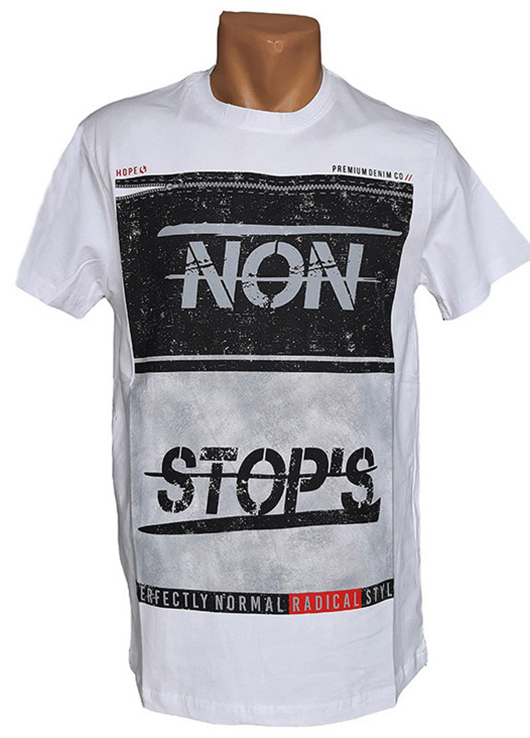 Белая мужская футболка с коротким рукавом Hope