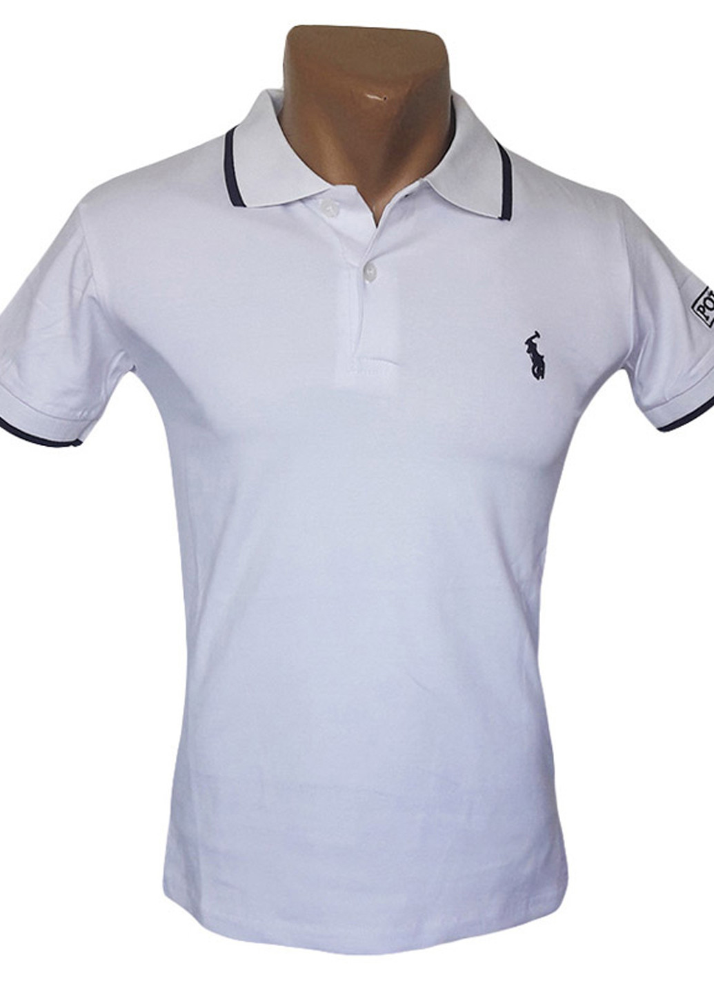 Белая белая футболка поло с коротким рукавом Sport Line