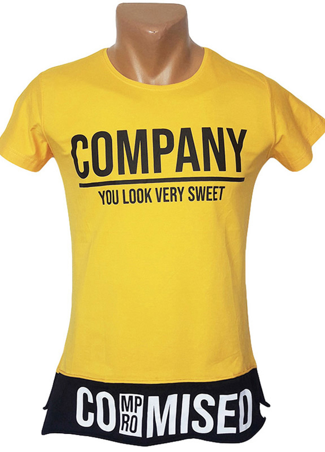 Жовта красива футболка на літо з коротким рукавом Virage