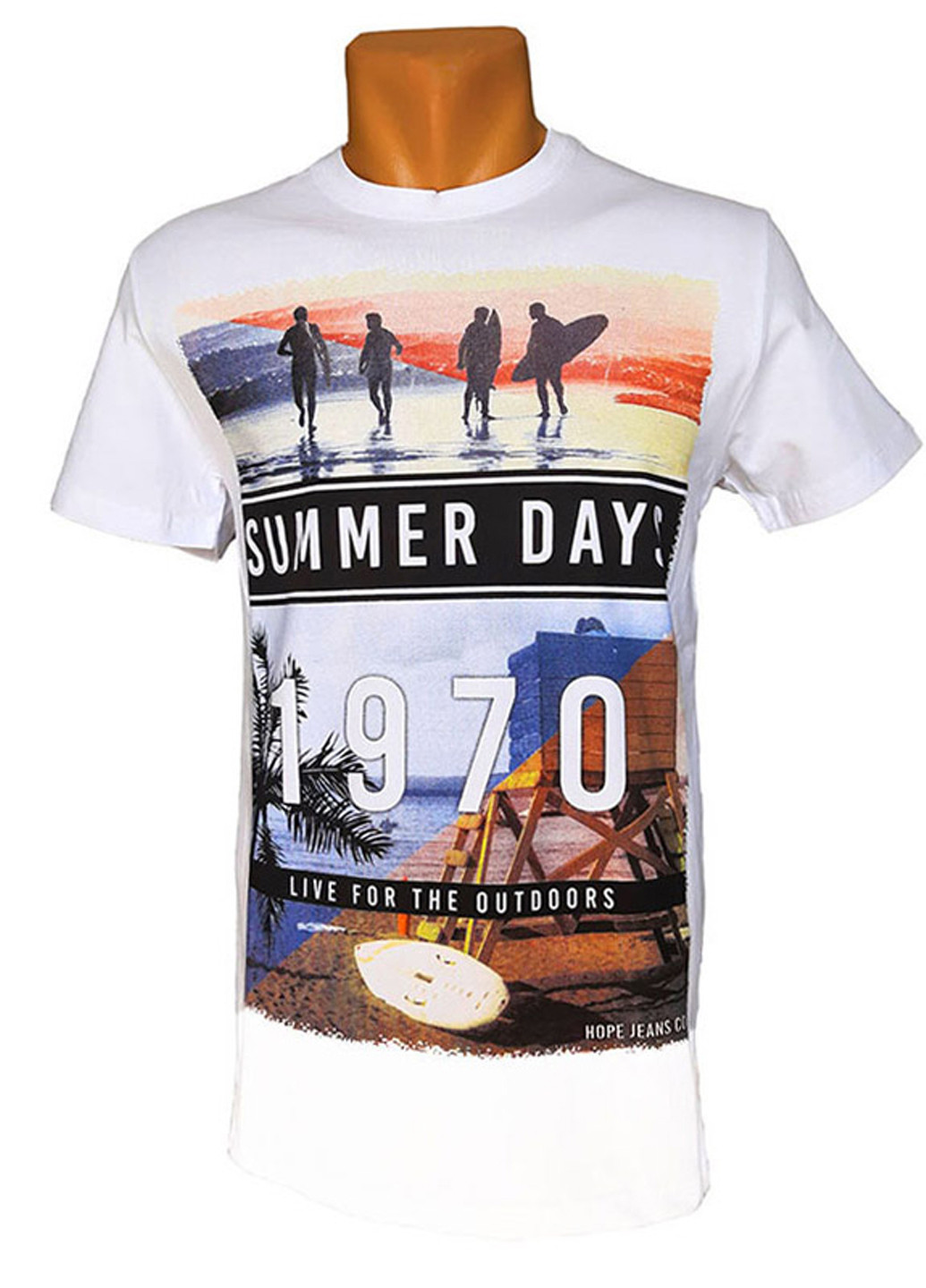 Біла чоловіча футболка з коротким рукавом Hope