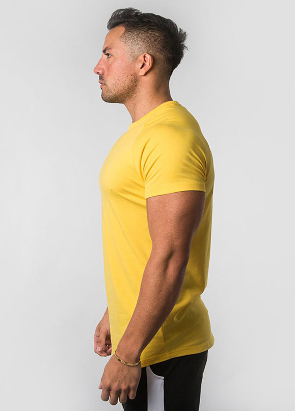 Жовта жовта чоловіча футболка з коротким рукавом Alpha