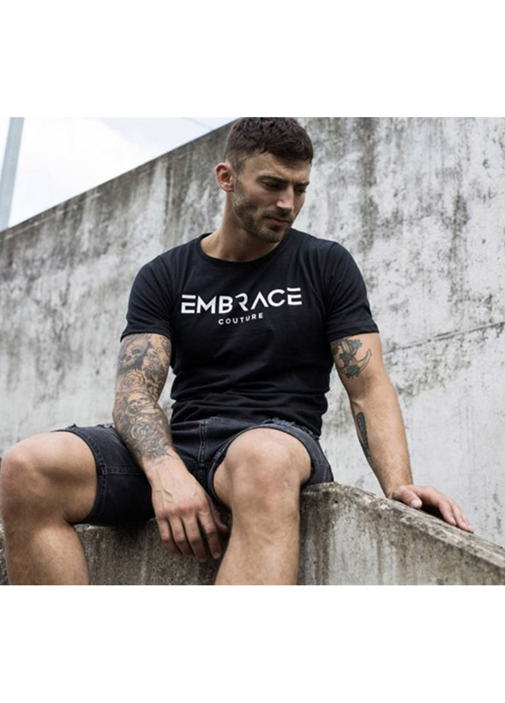 Черная мужская футболка с коротким рукавом Flyfirefly