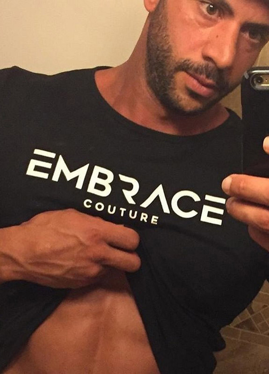 Черная мужская футболка с коротким рукавом Flyfirefly