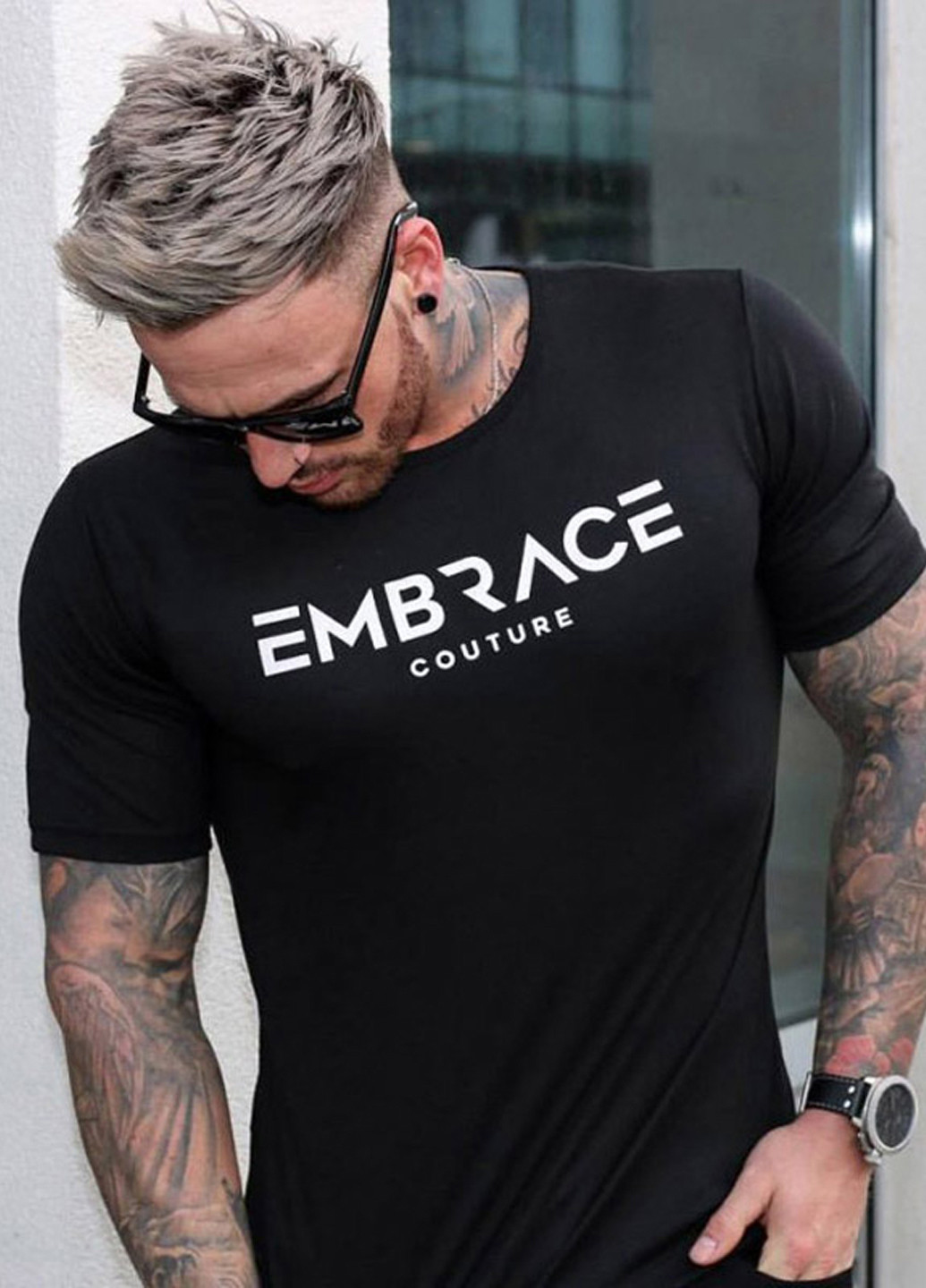 Черная мужская футболка с коротким рукавом Flyfirefly