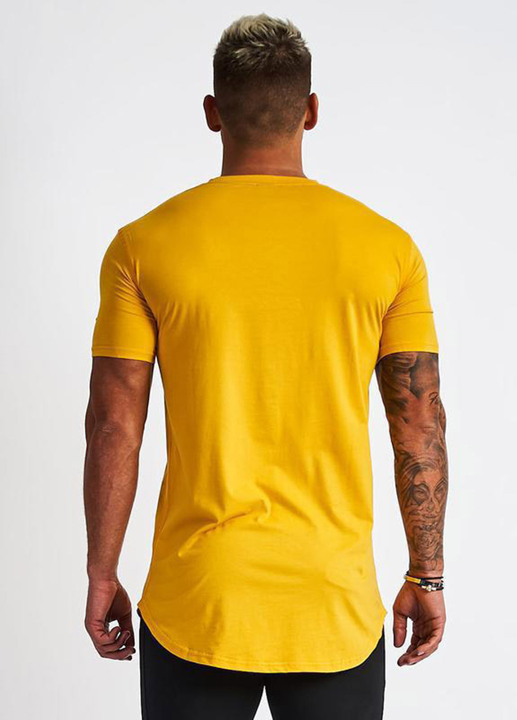 Желтая желтая футболка с коротким рукавом VQH