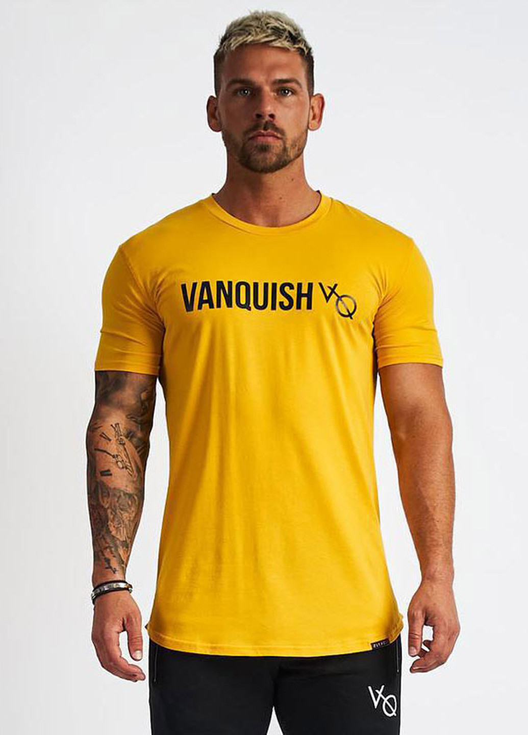 Жовта жовта футболка з коротким рукавом VQH