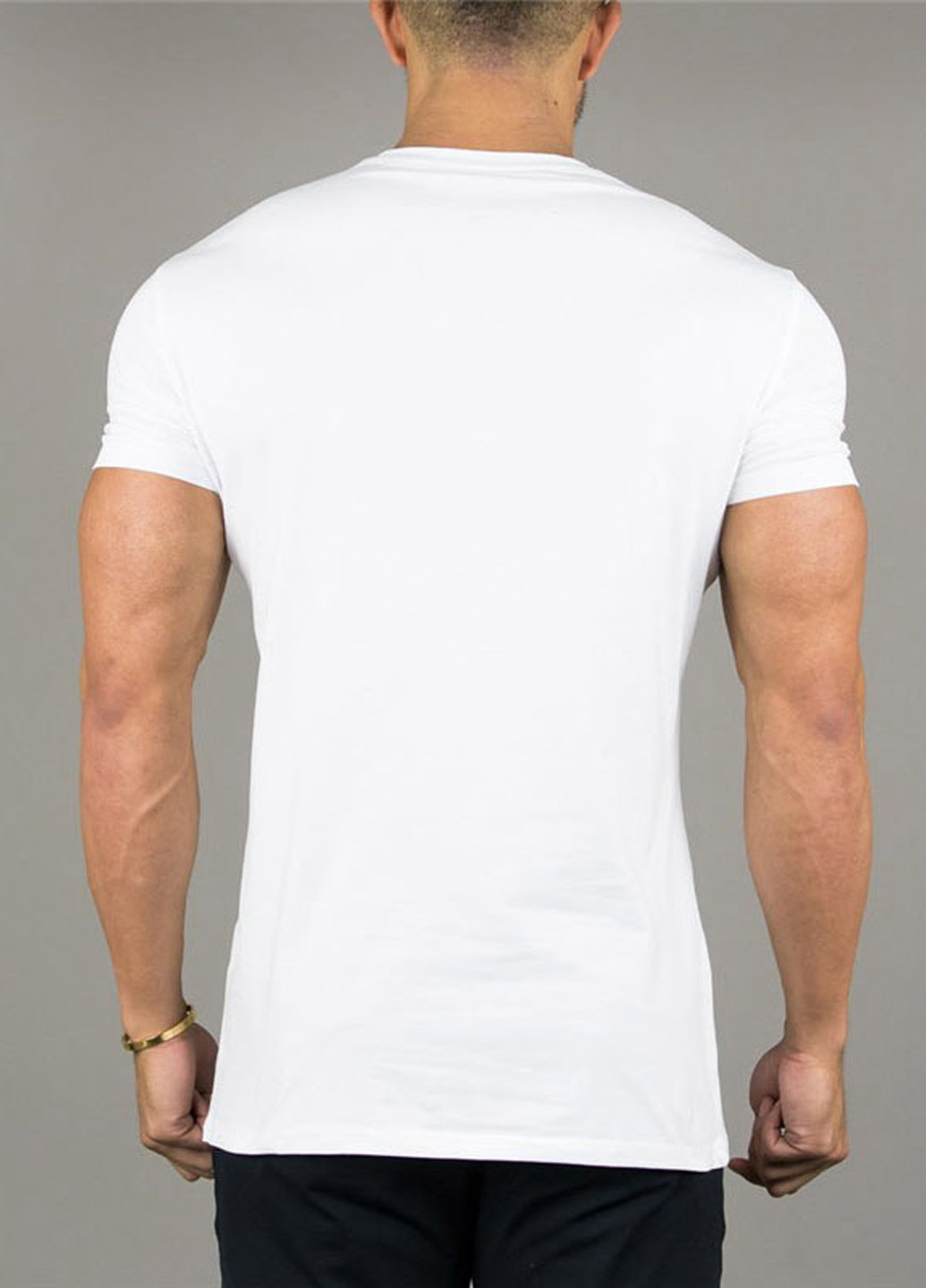 Біла модна футболка з коротким рукавом Alpha