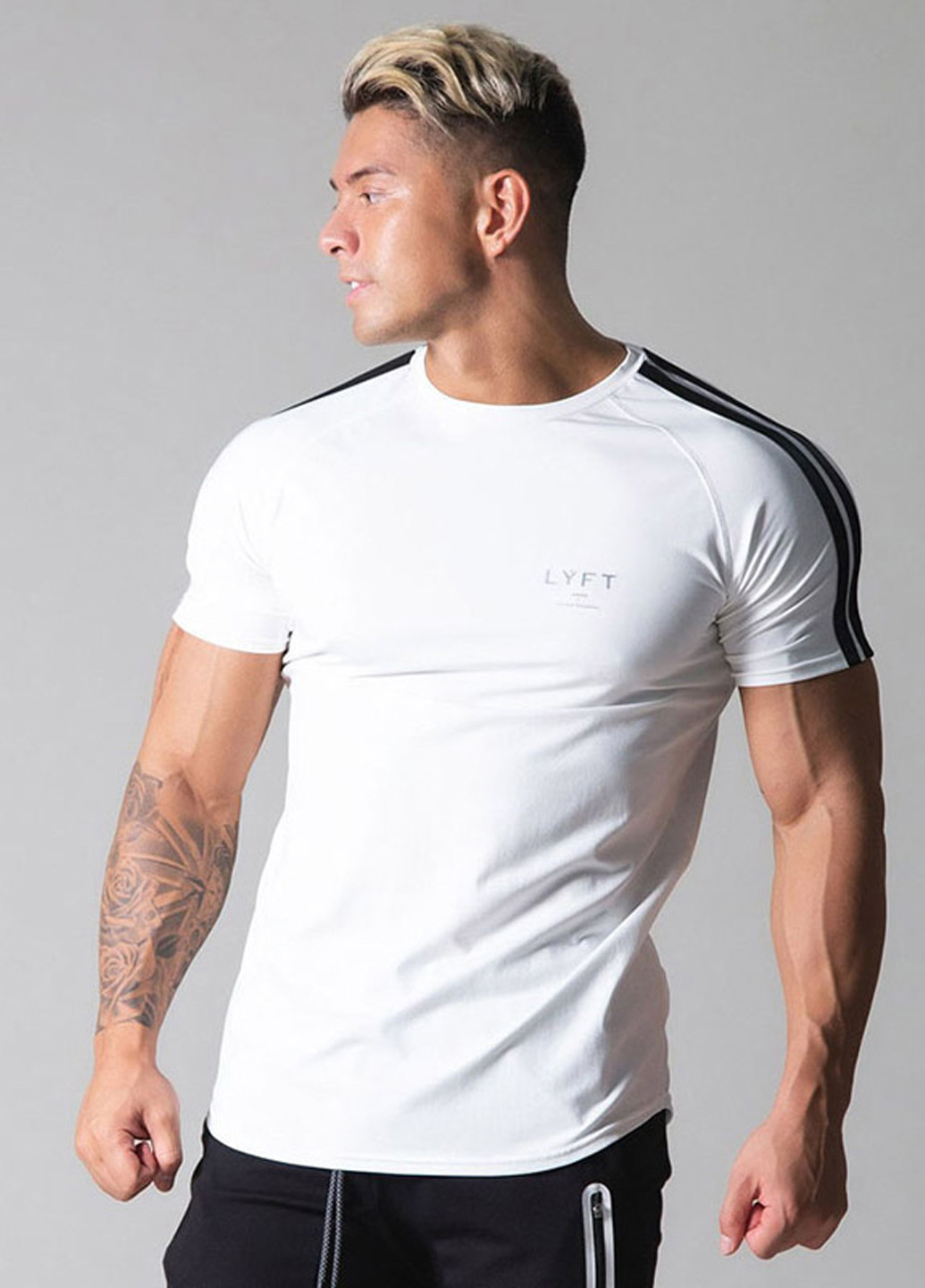 Біла футболка чоловіча з коротким рукавом Lyft
