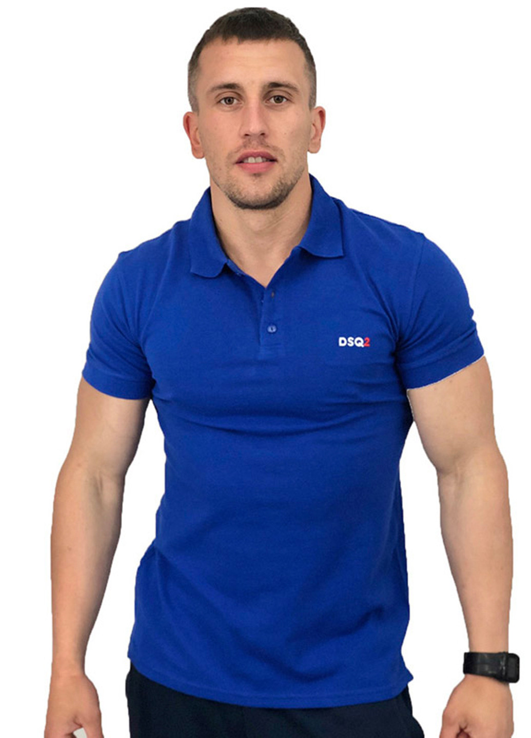 Синя синя футболка поло з коротким рукавом Sport Line