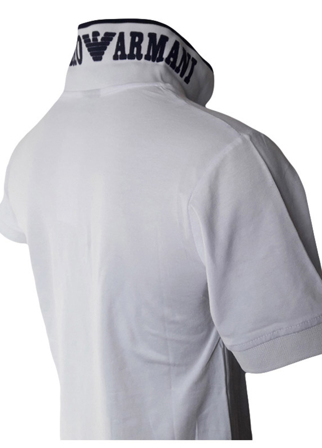 Біла футболка з коміром з коротким рукавом Sport Line