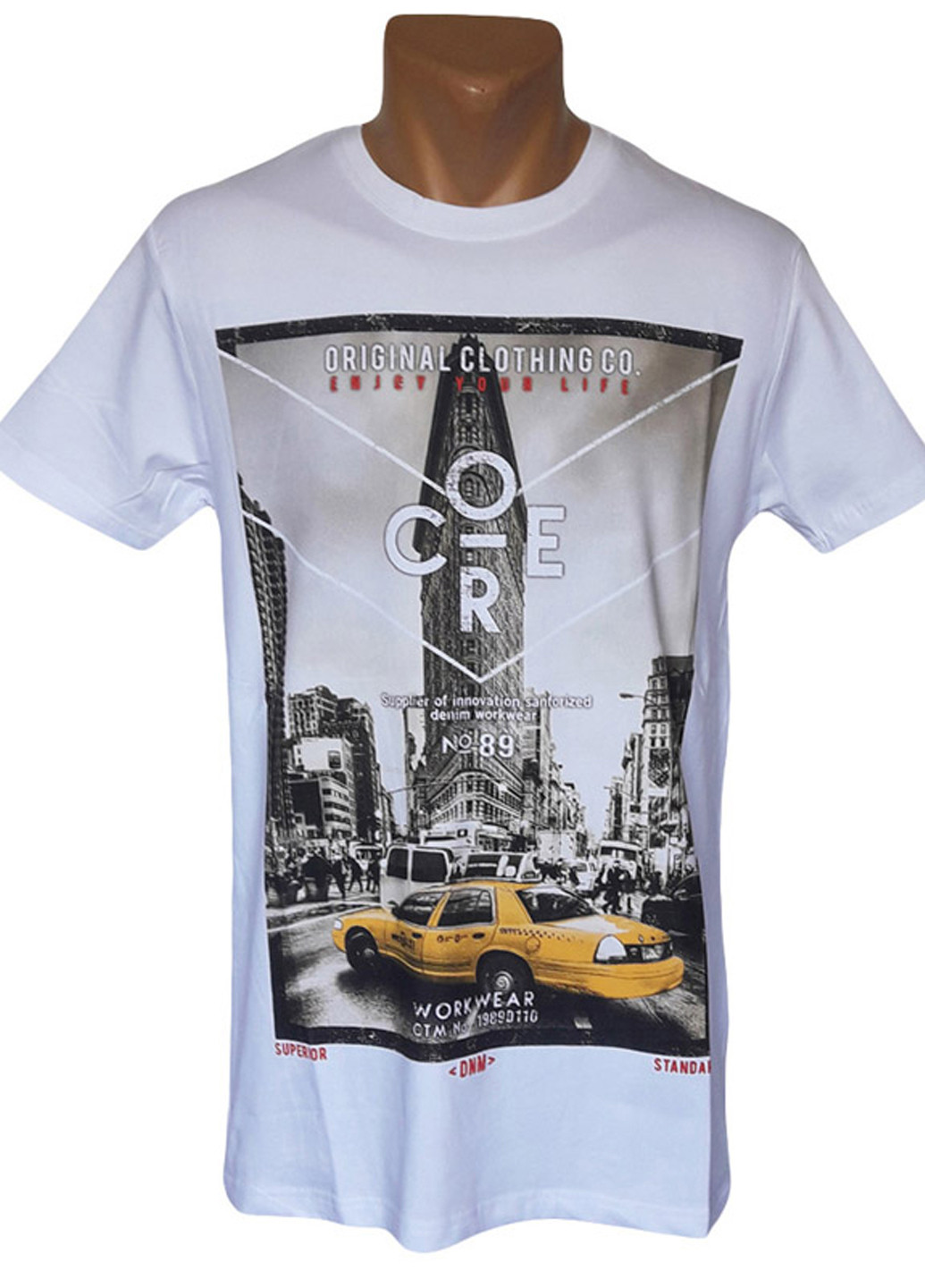 Біла футболка з машинами з коротким рукавом Daniel and Jones