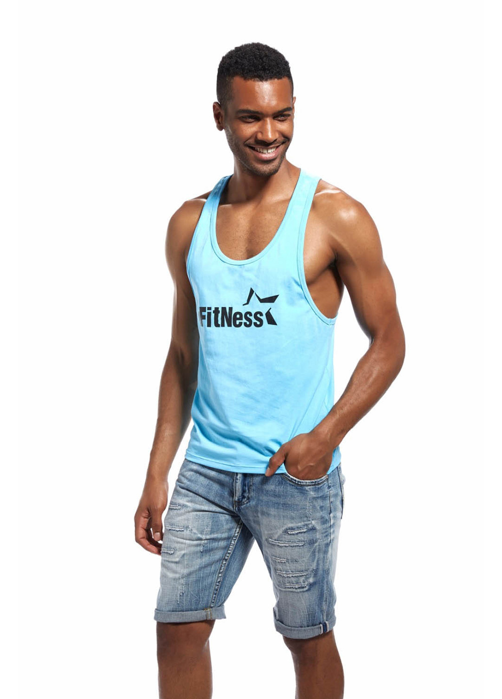 Мужская голубая майка iFitNess Eussieinq (260062000)