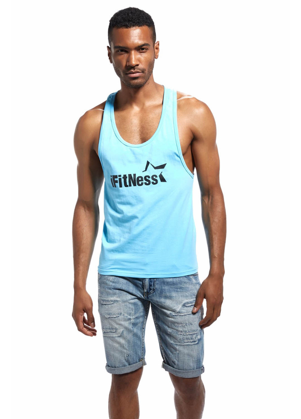 Мужская голубая майка iFitNess Eussieinq (260062000)